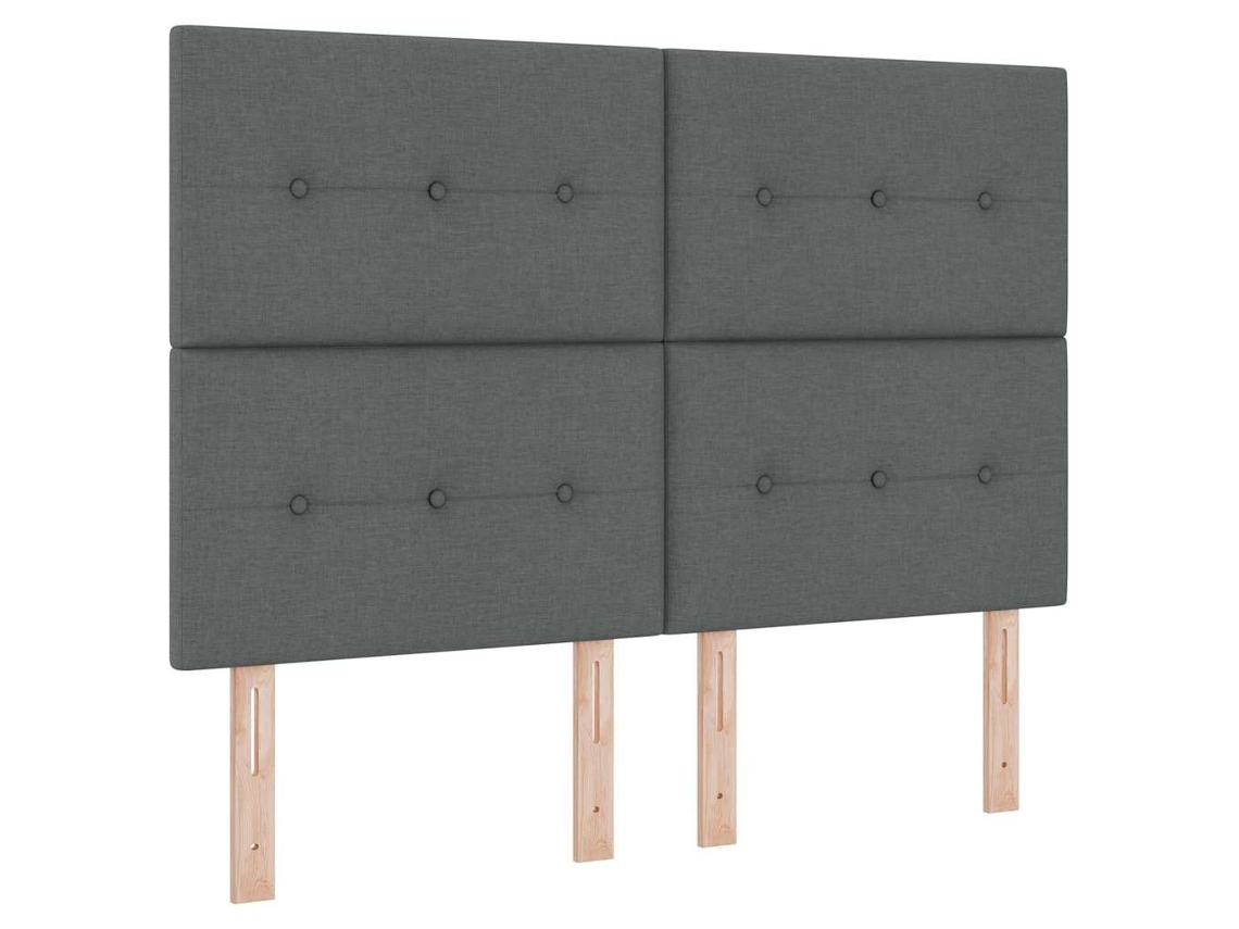 Cabeceira Led com Cabeceira Cinza Escuro 144 cm Poliéster MAISON EXCLUSIVE