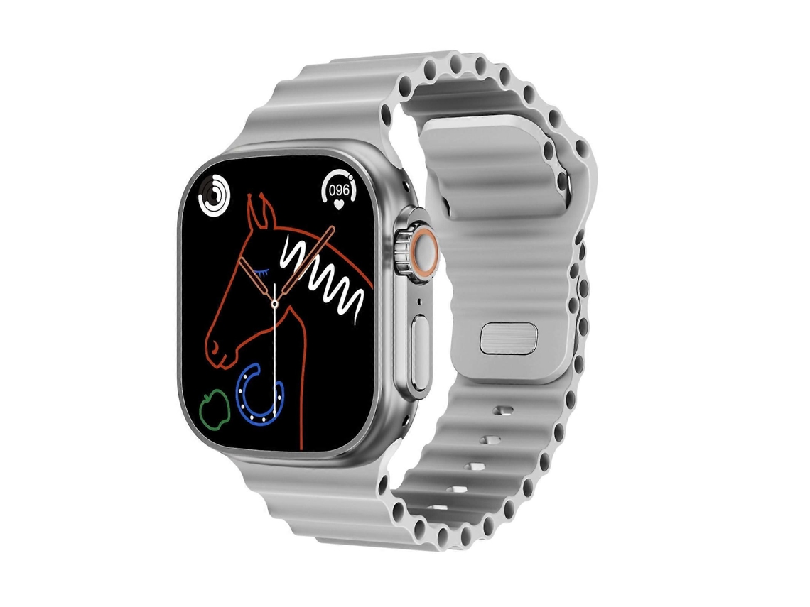 Relógio inteligente Hengrongshen WS E9 Ultra de 2,2 polegadas à prova d'água IP67 com pulseira de silicone Ocean, suporta frequência cardíaca e NFC