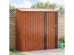 Vidaxl Abrigos De Jardim Castanho 203,5 X 73 X 200 Cm Metal
