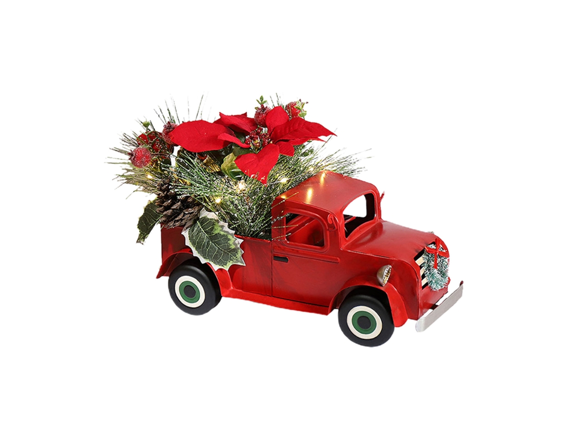Decoração Natalina Laxiscreed Com Veludo, Iluminação Led E Funcionamento A 2 Pilhas Aa