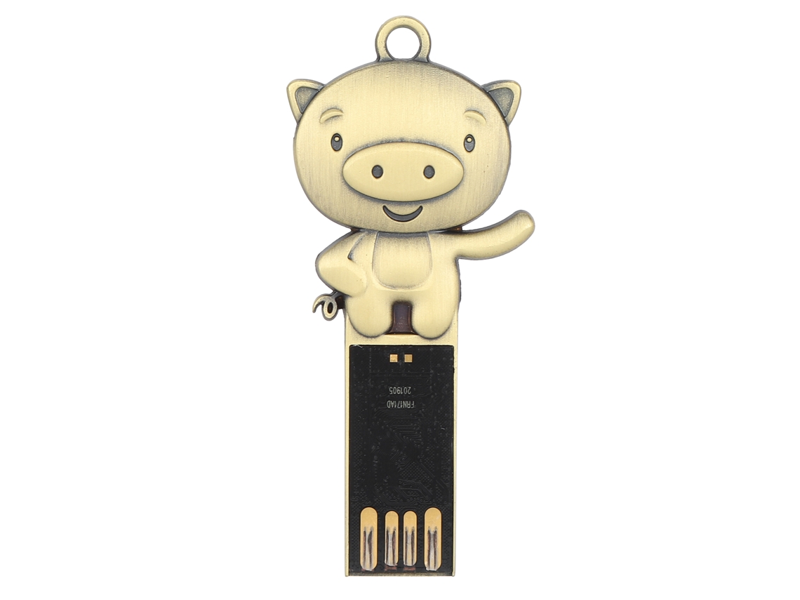 Memória USB 2.0 metálica impermeável de 32 Gb, compatível com Windows, Mac e Linux