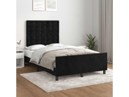 Vidaxl Estrutura De Cama Sem Colchão 120x190 Cm Veludo Preto