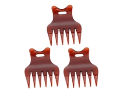 3 Peças Pente De Dentes Largos Com Dentes Arredondados Para Desembaraçar Cabelo E Estilo, Compacto Para Uso Em Salão E Lar