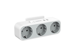 Adaptador De Régua Energia Parede Com 3 Tomadas, 2 Portas Usb E Interruptor, 3 Tomadas Com Plugue Europeu, Várias Tomadas E