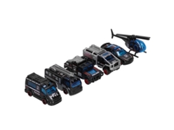 Primerox 6pcs Brinquedo de Carro de Liga para Crianças com Helicóptero Presente Decoração
