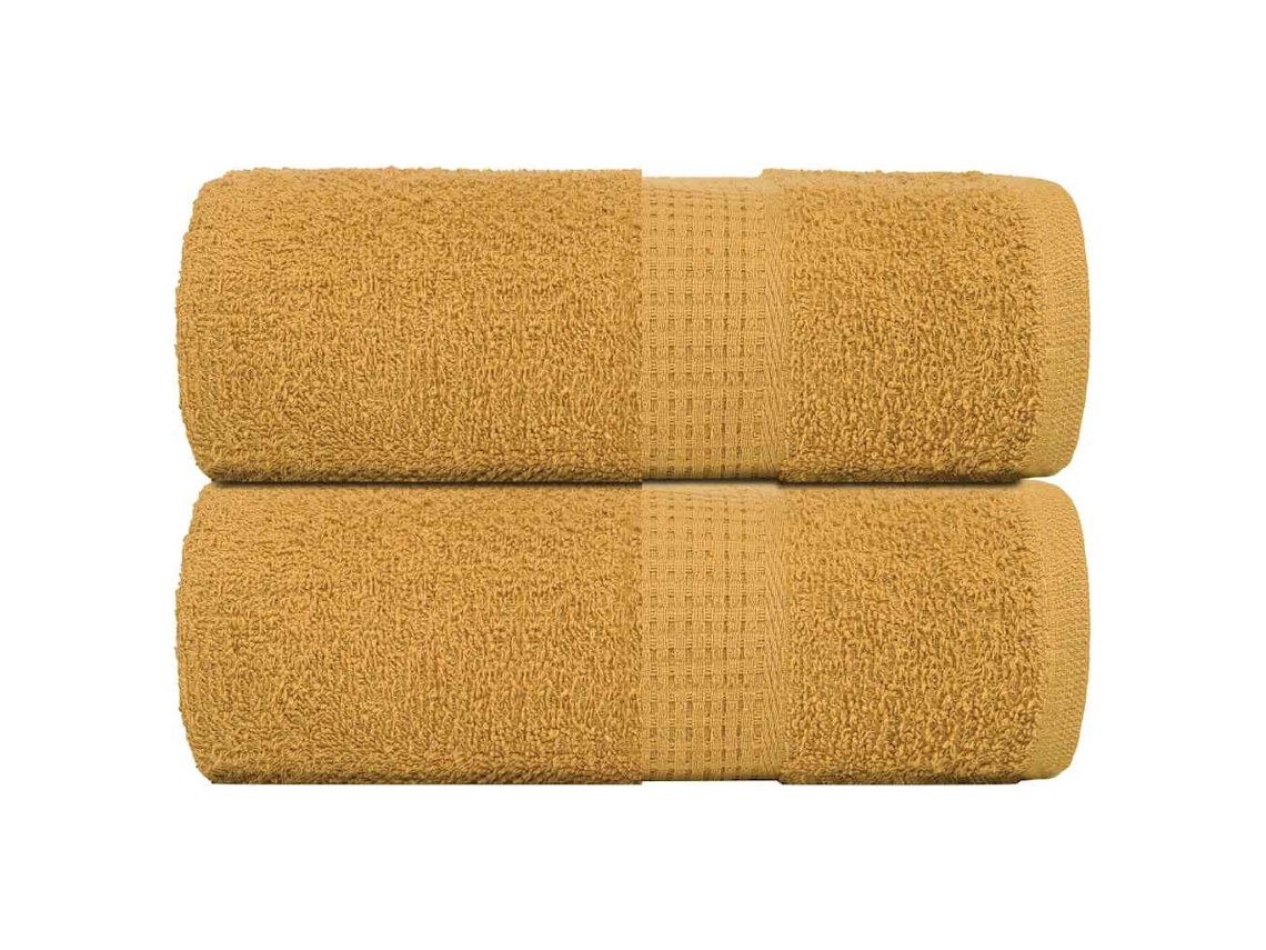 Vidaxl Toalhas De Bidé Frogn 2 Pcs 30x50 Cm 360 G/m² Ouro