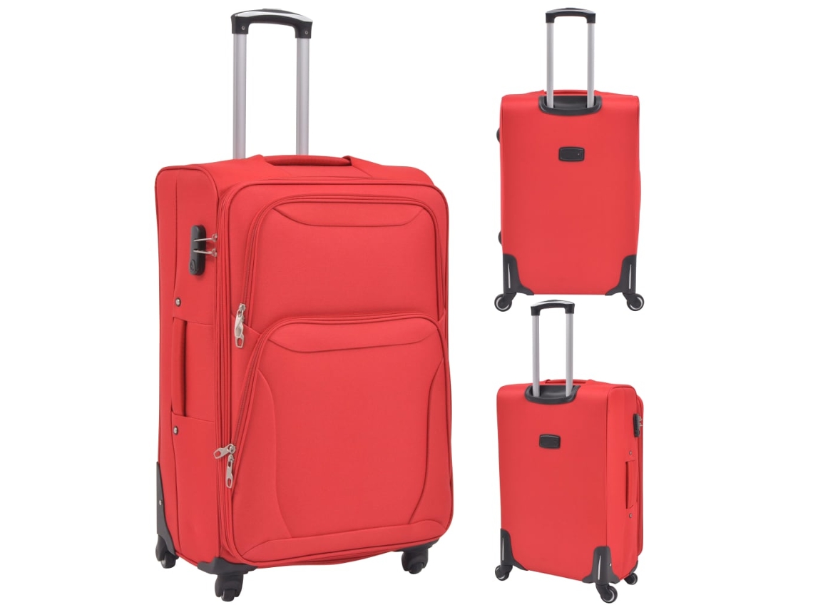Conjunto de Tróleis em Estojo Mole 3 Pcs Vermelho MAISON EXCLUSIVE