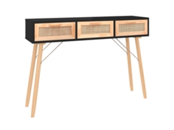 Console Table, Console Tables Vidaxl Preto Madeira De Pinho (n/a)