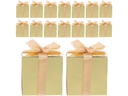 50 Caixas Quadradas Douradas Para Doces, Em Papel E Poliéster, 5cm, Elegantes Recipientes Para Casamentos, Celebrações E