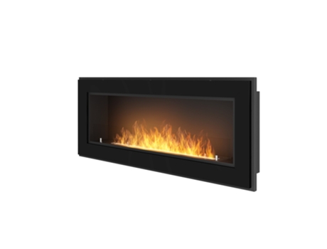 Lareira Embutida A Bioetanol Frame 1200 Simplefire Com Vidro Preto Sololed