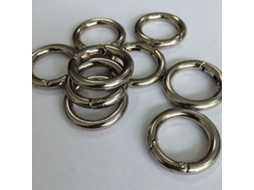 Chaveiro com 6 Argolas de Mola de Metal Prata