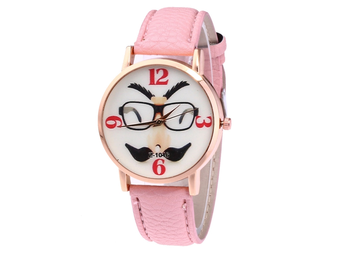 Relógio de pulso Zhoulianfa Fashion Quartz com pulseira de couro PU (rosa)