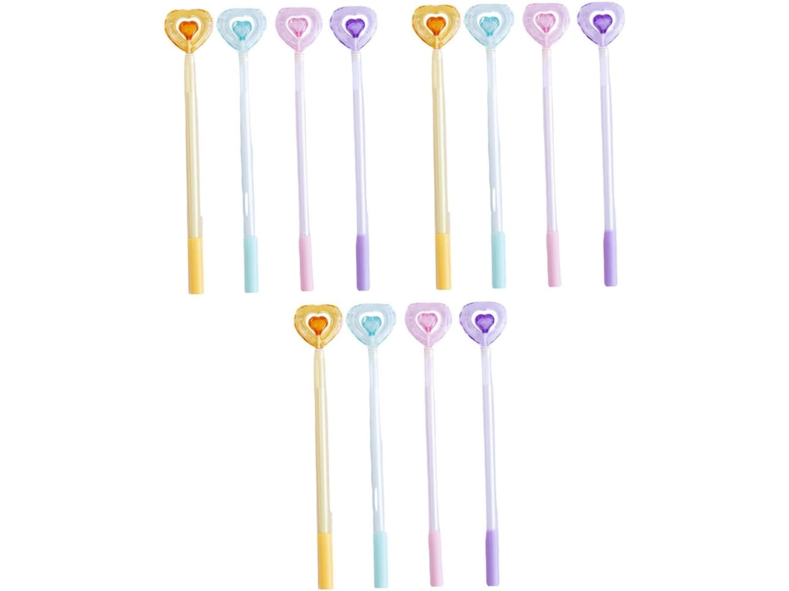 Conjunto De 12 Canetas Doitool Para Meninas, Gel Pretas, Assinatura,