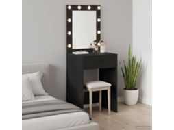 Vidaxl Mesa De Vestir Carvalho Preto 50 X 41 X 135 Cm