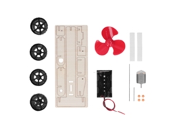 Kit De Carro Elétrico De Energia Eólica De Diy Madeira Para Crianças - Brinquedo Educativo Montagem