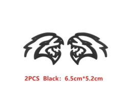 Emblema Hellcat 3D em Metal para Porta Aro Lateral Traseiro Dodge Challenger Jeep H 07