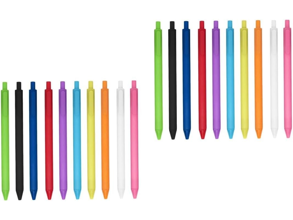 2 Conjuntos De Canetas Gel Kawaii Coloridas Com Botão Pressão Para