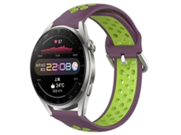 Lurelia Pulseira Esportiva De Silicone Respirável Perfurada 22 Mm, Compatível Com Huawei Watch 3 Pro