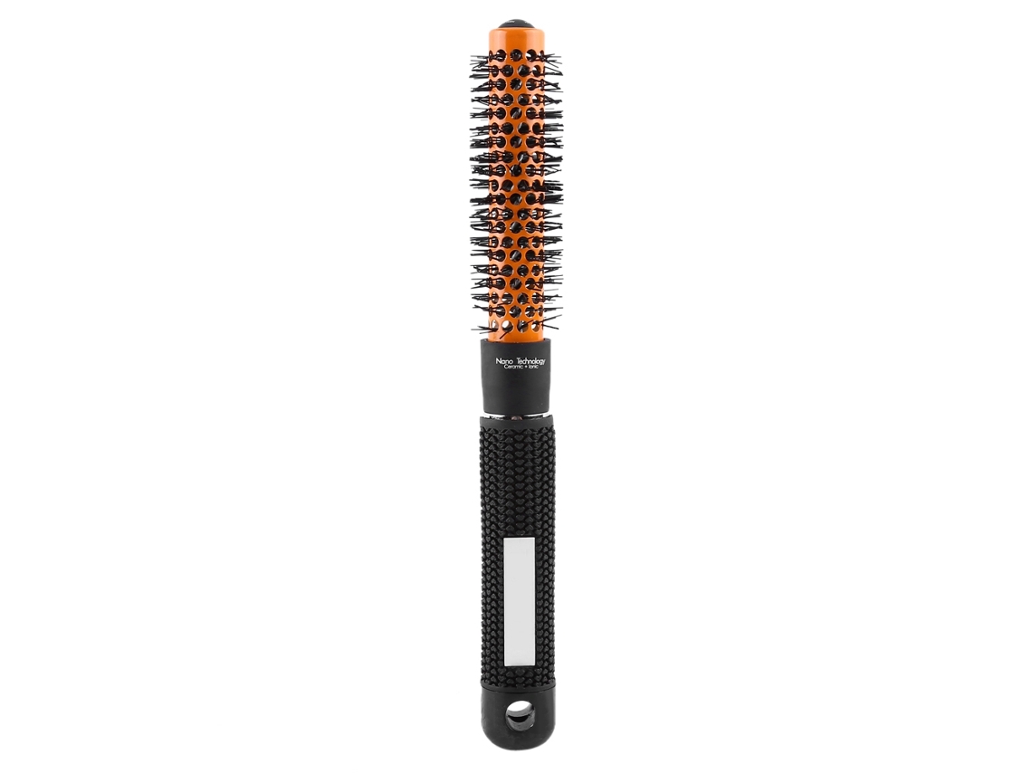 2026 pincel de Cerámica Spirales para Rulos Y Peinados Quiff Con Masaaje Cejas Y Diseño Antideslizante Tamaños 19 53mm Naranja Y Negro
