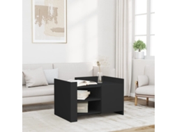 Vidaxl Mesa De Centro 80x50x50 Cm Derivados De Madeira Preto