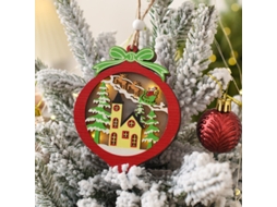 Decorações De Natal Com Luzes Led E Enfeite De Natal De Madeira Para Pendurar-aquaforge