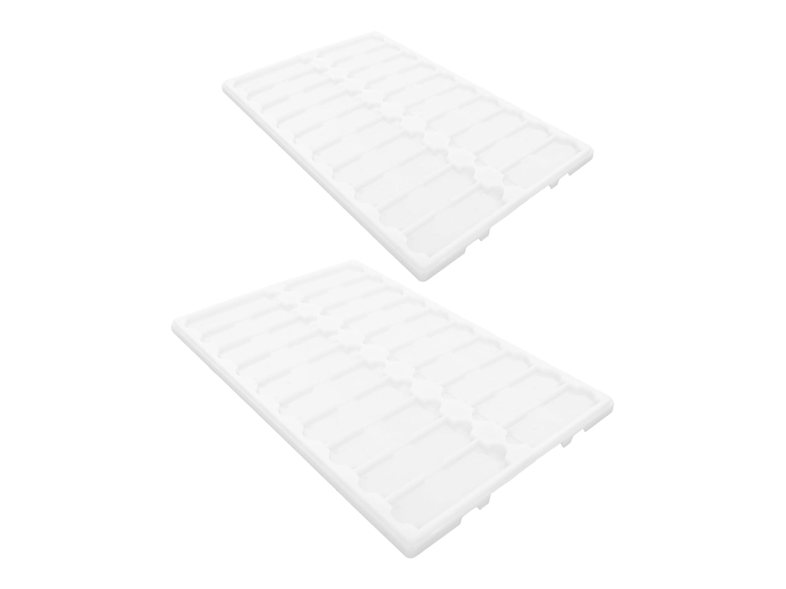 Suporte para Lâminas de Microscópio Branco com 20 Compartimentos, Bandeja Secagem Rápida, Base Antiderrapante,