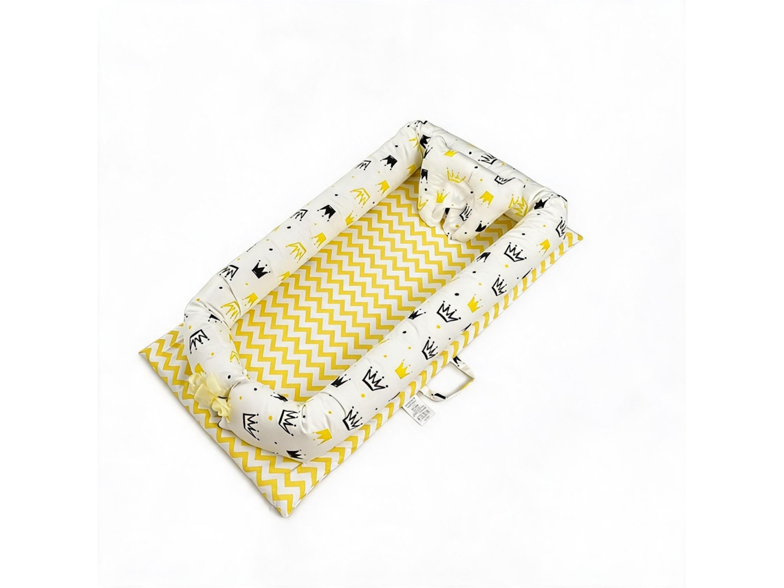 Ninho De Bebé Portátil Hibbent Com Travesseiro 90x50x12cm -coroa