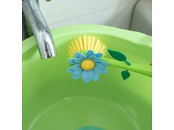 Escova De Cozinha Com Cabo E Suporte, Escova De Limpeza Floral Para Lavar Louça, Panelas, Frigideiras E Pias(azul), Escovas De Louça Com