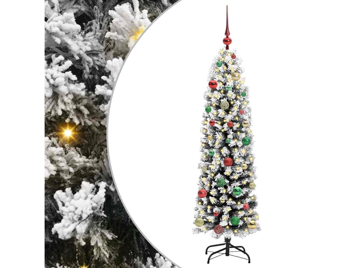 Árvore De Natal Slim Moderna Vidaxl Verde Pvc (150 Cm)