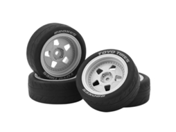 Ymsl 4pcs Llantas De Caucho Y Ruedas Para Coche Rc, Piezas Duraderas Fáciles De Instalar, Compatible Con Tt01 Tt02 Xv01 1/10, Blancas Hxl