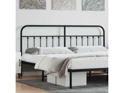 Vidaxl Cabeceira De Substituição 200 Cm Metal Preto