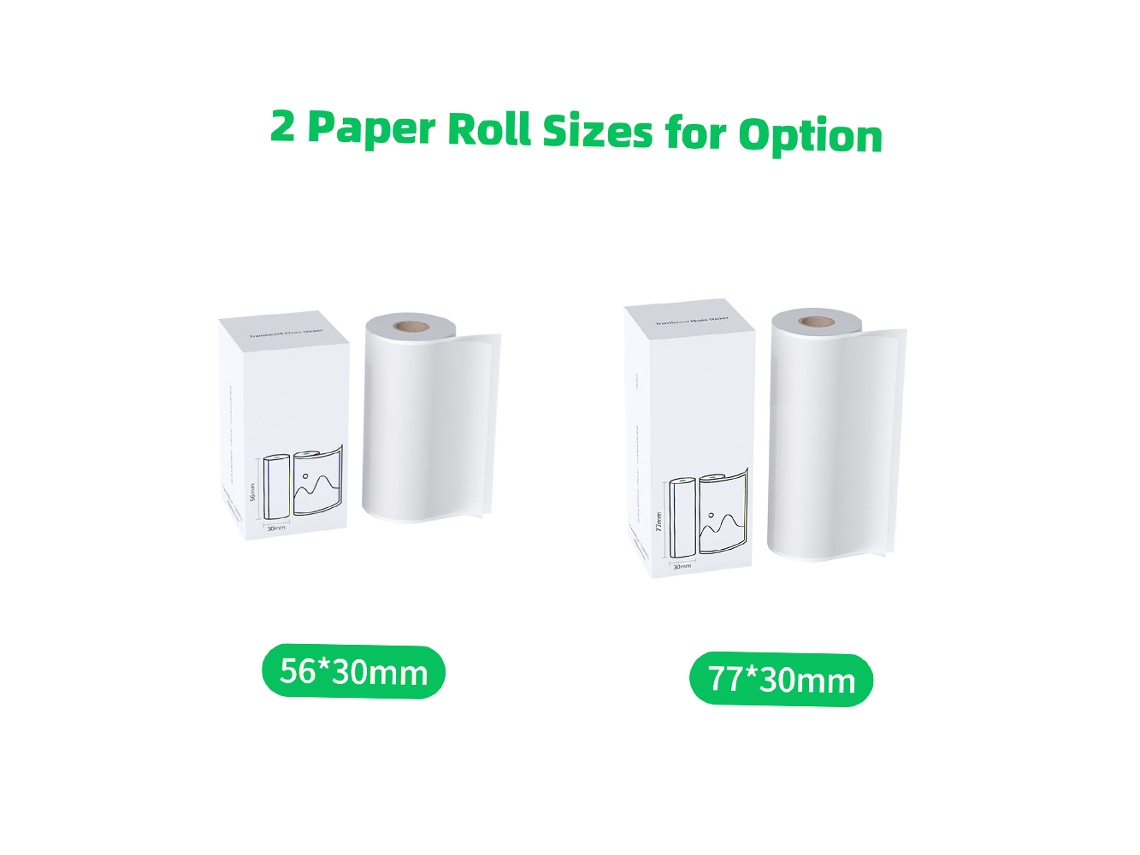 Papel Termico Adesivo Translucido 56x30mm Para Impressora Peripage A6/a8/a9 Mini Bt