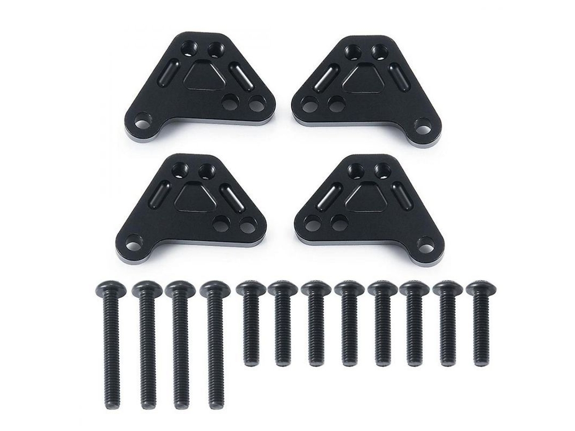 2026 Conjunto de 4 Suportes de Amortecedores Dianteiros e Traseiros para Carro RC em Escala 1/10 Traxxas Maxx Widemaxx Peças de Upgrade Pretas