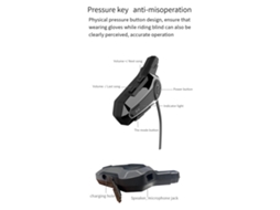 Fone de Ouvido Bluetooth para Capacete Moto com Intercomunicação Ipx7 S/MARCA