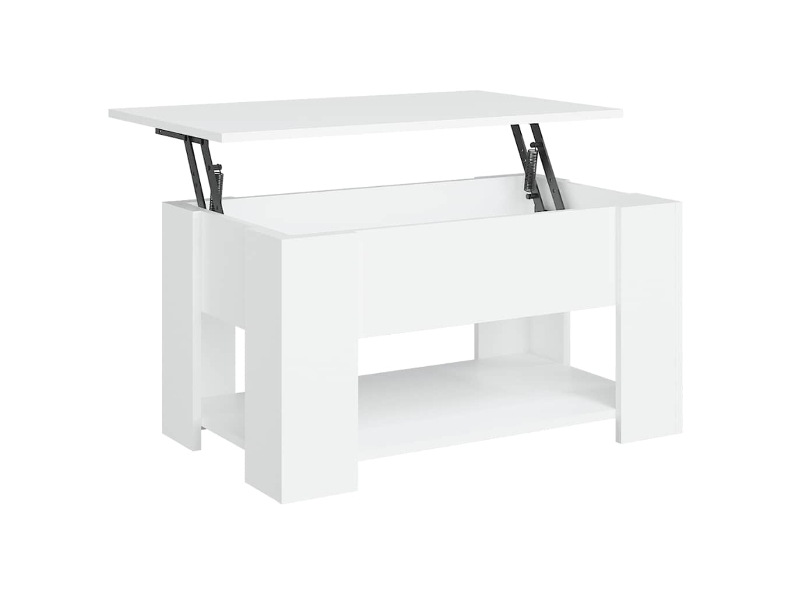 Mesa de Centro 79x49x41 Cm Madeira Processada Branco MAISON EXCLUSIVE