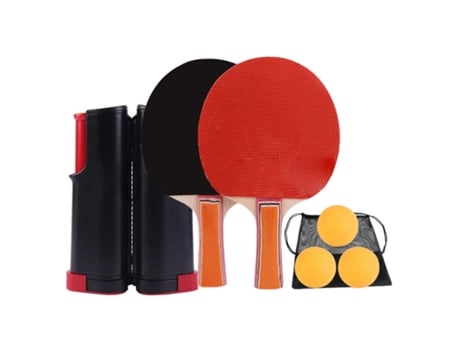 Conjunto de tênis de mesa, remos, bolas, rede, kit portátil, tênis de mesa, kit para jogar ao ar livre, unikm
