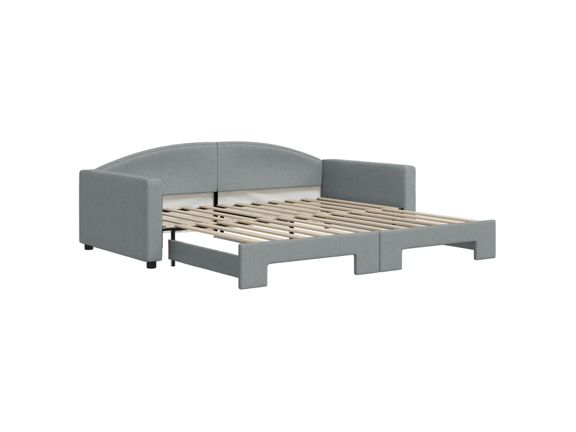 Sofá-cama Com Gavetão Vidaxl Cinzeto Tecido