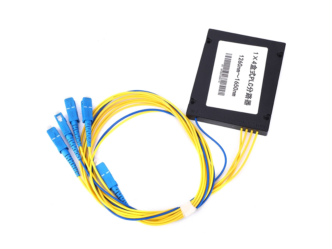Divisor De Fibra Plc De Modo Simple Baja Pérdida De Inserción 1x4 Interfaz Sc/upc Para Instalaciones Domésticas