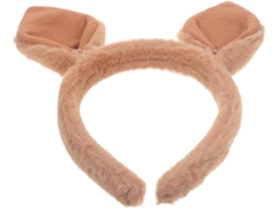 Tiara para homens e mulheres, orelhas Canguru, marrom, leve e fácil de usar.
