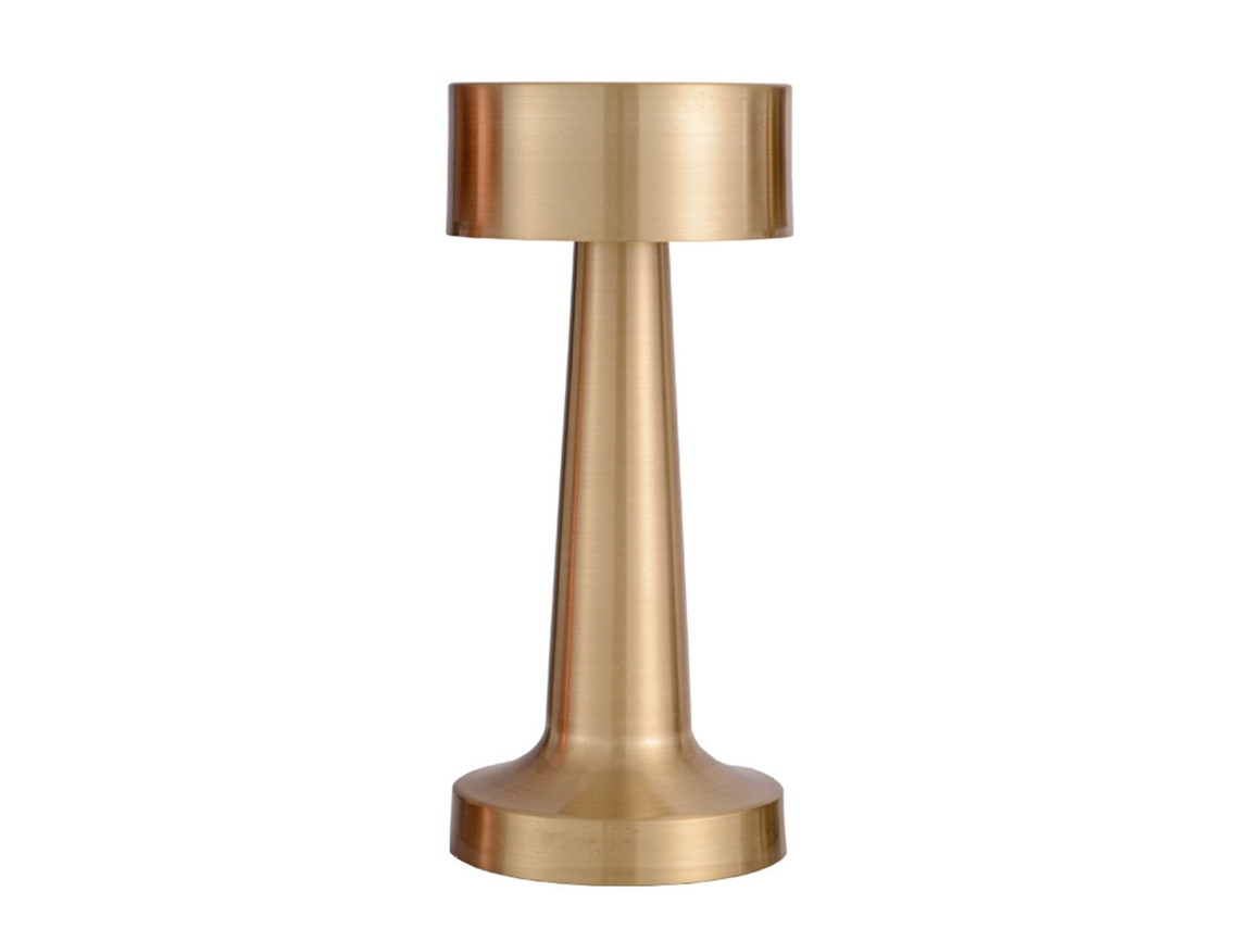 Lâmpada de Mesa Vintage Dourada Led 3 Níveis de Brilho 2700 6500k Bateria Longa Standby