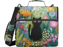 Massa Com Estampa Gato E Jardim, Sacos Extra, Alça, À Prova D Água, 3, 8cm 1, 5 Polegadas, 3 Estojos Lápis Com