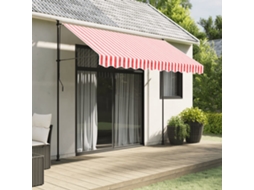 Vidaxl Tecido De Substituição Para Sanefa De Toldo 280x20 Cm Riscas Vermelho/branco