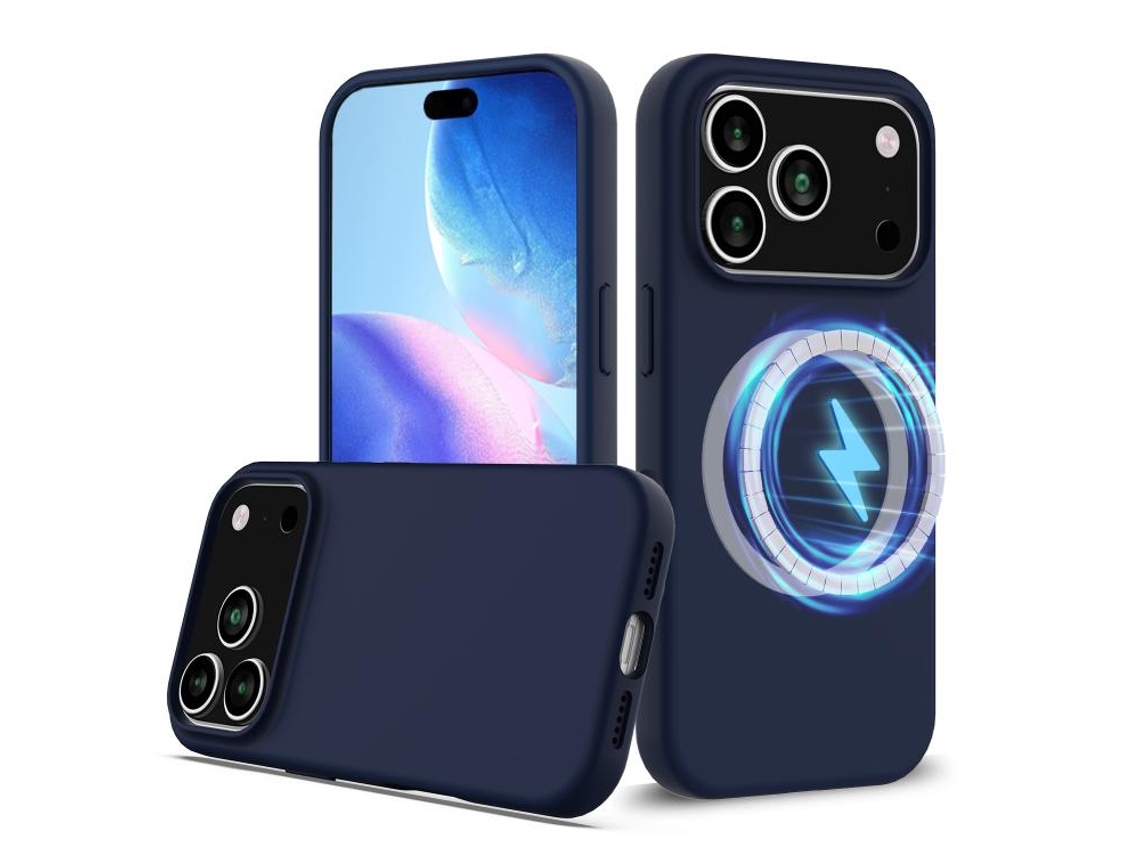 Capa De Silicone Com Magsafe Para Iphone 17 Pro Max - À Prova De Choque E Resistente A Quedas