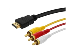 Cabo Adaptador De Vídeo E Áudio Hdmi Para 3x Rca Macho De 1,5 M Hd Av994 Linq, Preto Aquaforge (fmy)