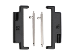 Adaptador De Pulseira De Metal Aço Inox Para Pulseiras 18 22mm Preto 1 Par