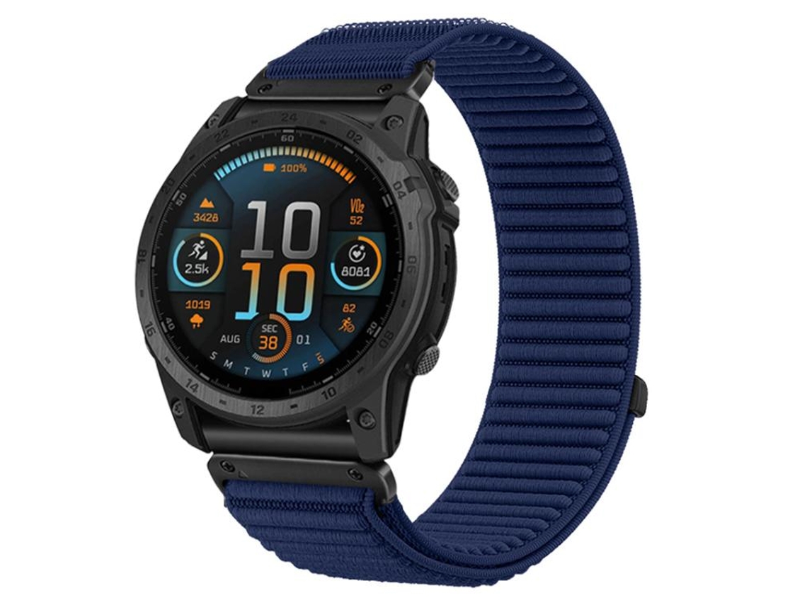 Bracelete para Garmin Nylon trançado com fecho de velcro interface metálica azul celeste XIAOMOYU (20mm)