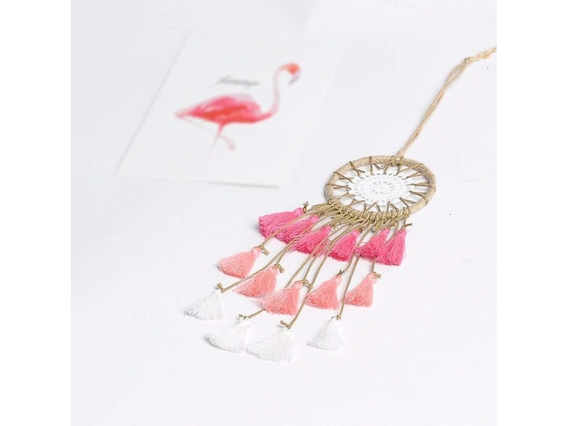 Atrapasueños Mini Para Espelho De Carro (rosa)