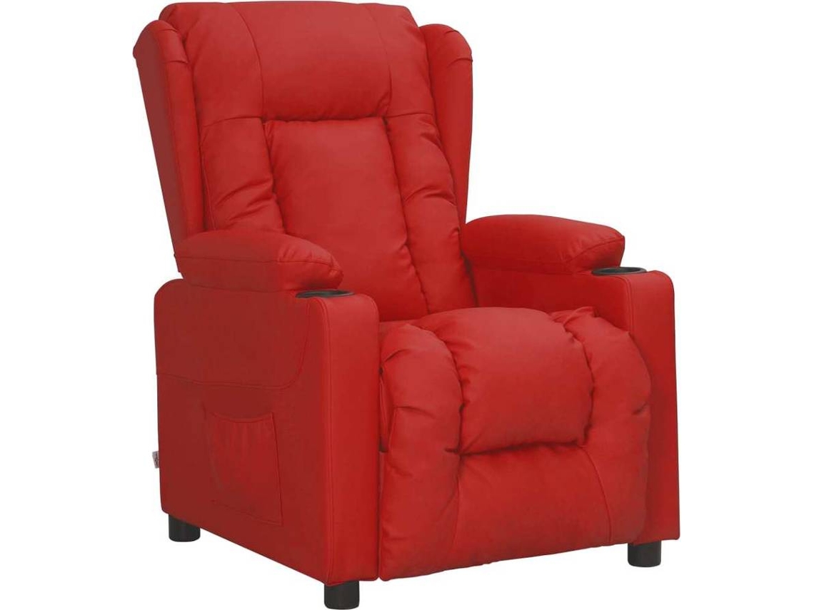 Recliner Chair, Recliner Chairs Vidaxl Vermelho Couro Artificial