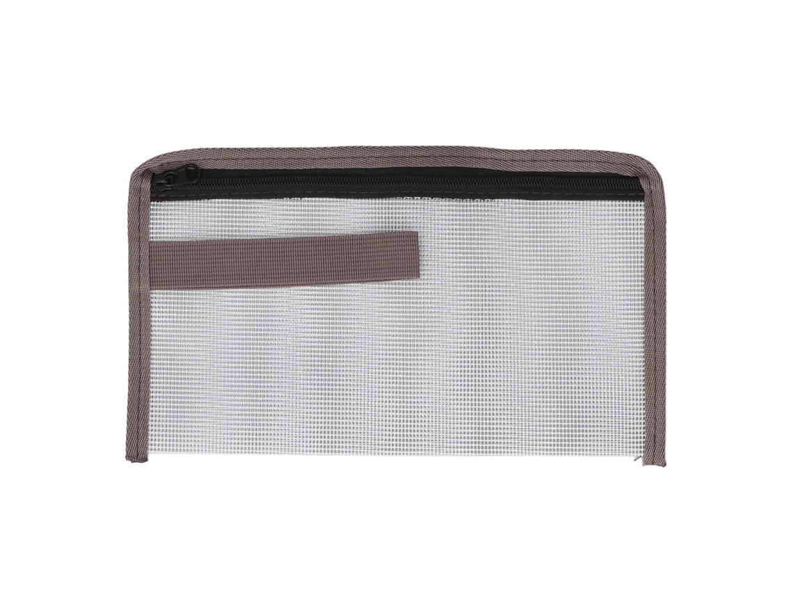 Bolsa Playa De Malla Con Gran Capacidad, Cierre De Cremallera, Tela Oxford Para Almacenamiento De Juguetes, Arena Y Conchas, Tamaño S (30x17cm)