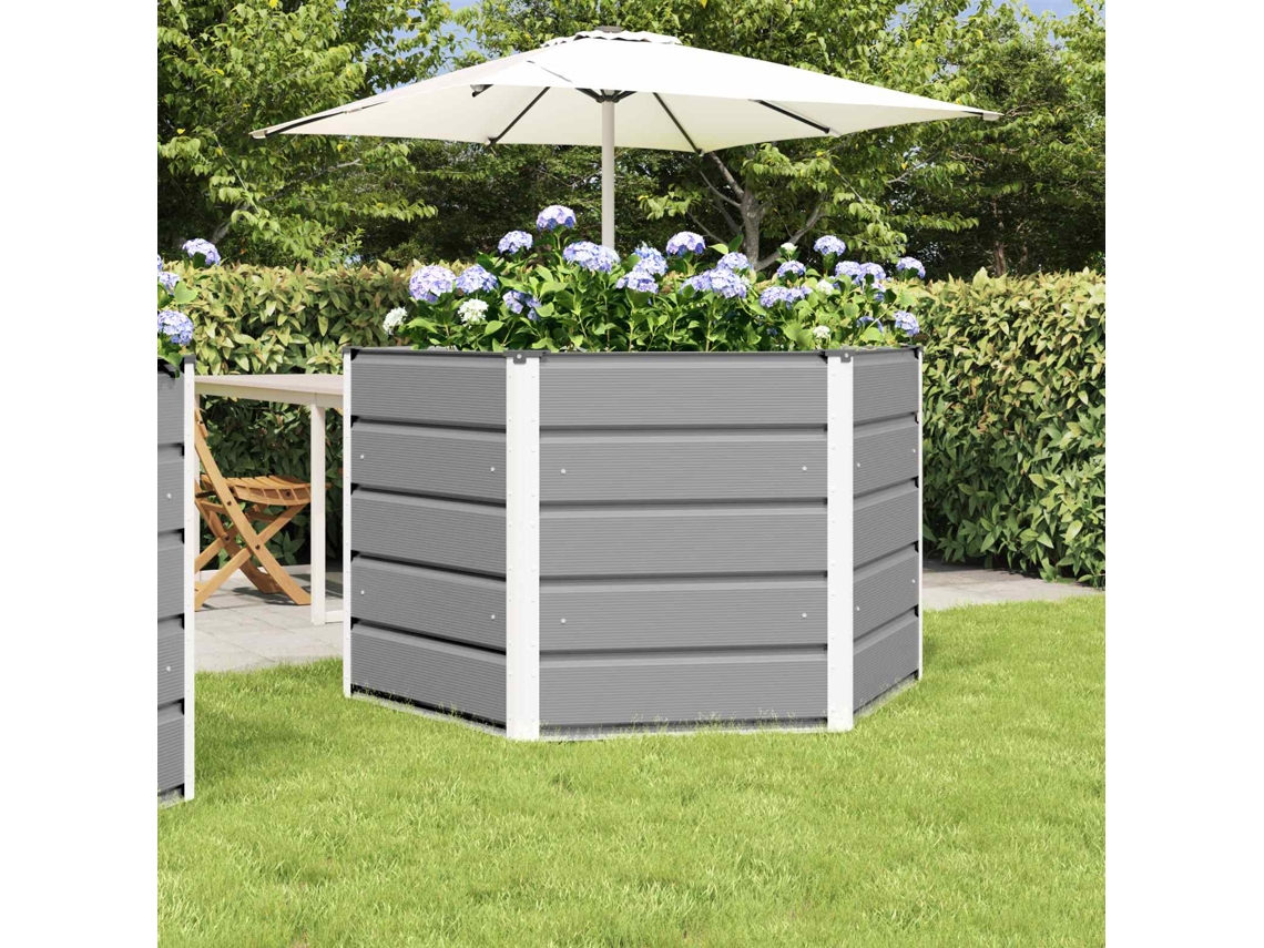 Vidaxl Floreira Cinzento-claro 129 X 129 X 75 Cm Aço